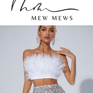 White feather top- never worn